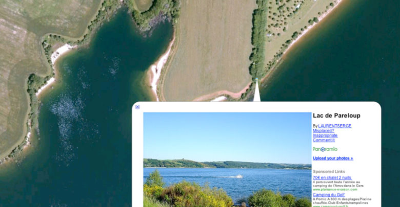 Les photos de Google earth pour reperer un coin de pêche